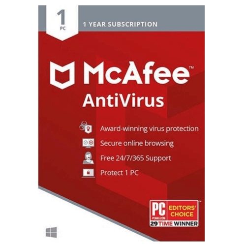 McAfee AntiVirus – 2-Year / 2-PC